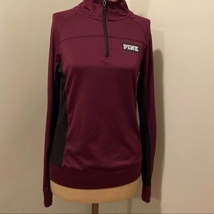 Pink Burgundy/black Half-Zip Top